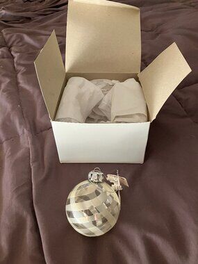 Vintage Clear Glass Christmas Ornament from Carson Pirie Scott